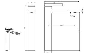 Смеситель для раковины Black&White Gravity 7203С хром